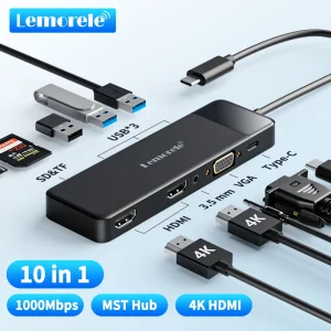 Lemorele 10-Port USB-C Hub